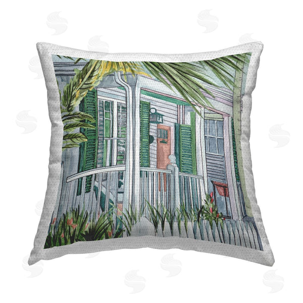 Stupell Industries Melissa Wang | Coastal Cottage Doorway Printed Throw Pillow