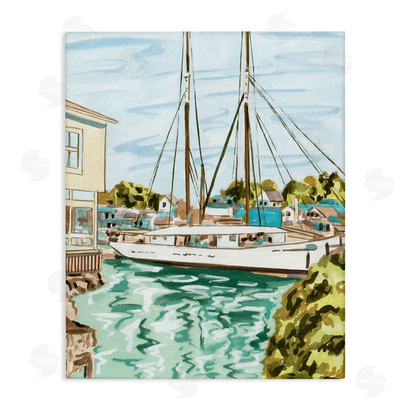 stupell industries Melissa Wang | Coastal Town Marina Wall Art