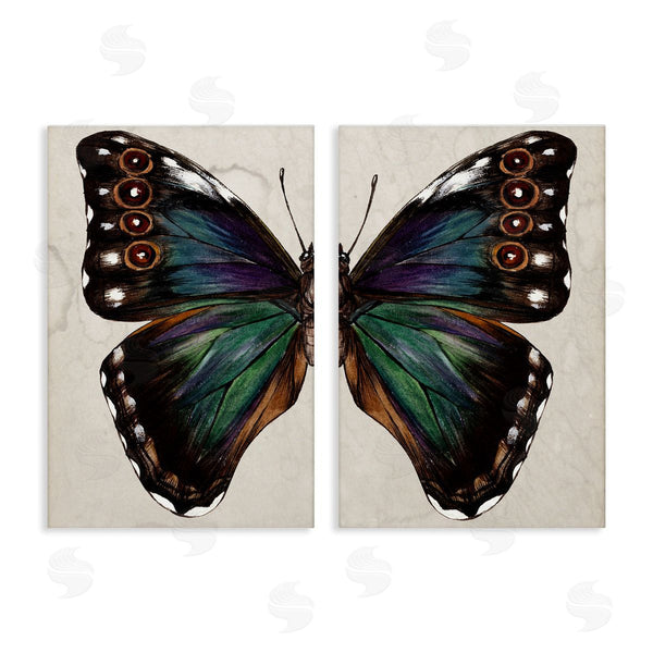 stupell industries Melissa Wang | Colorful Purple Green Butterfly Wall Art