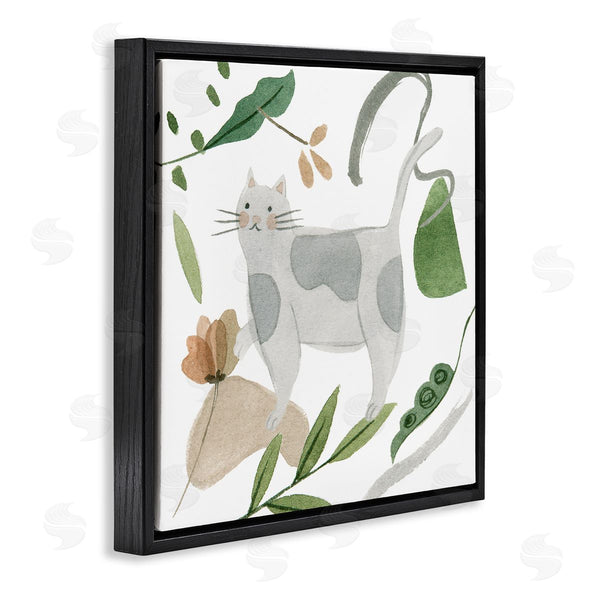 Stupell Industries Melissa Wang | Cottage Herbs Cat Arrangement Wall Art