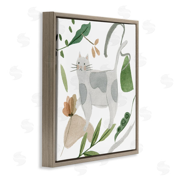 Stupell Industries Melissa Wang | Cottage Herbs Cat Arrangement Wall Art