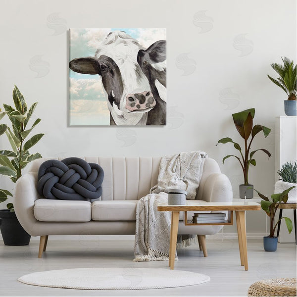 Stupell Industries Melissa Wang | Country Cow & Clouds Wall Art