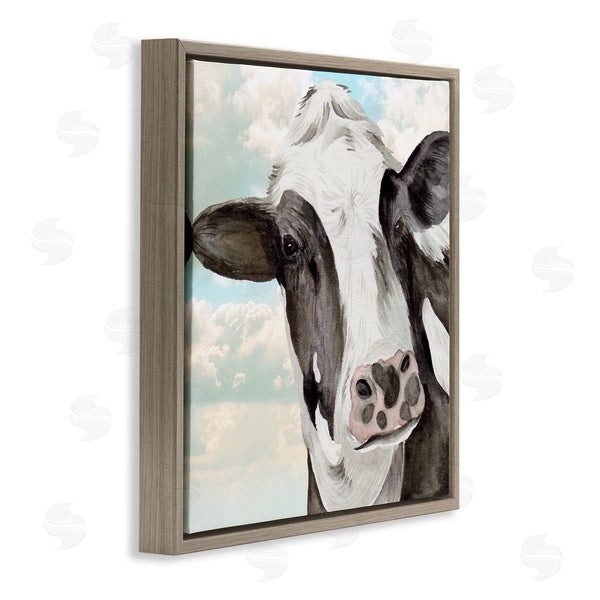 Stupell Industries Melissa Wang | Country Cow & Clouds Wall Art