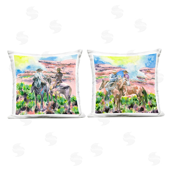 Stupell Industries Melissa Wang | Cowboys Under Western Sun Printed Throw Pillow Set