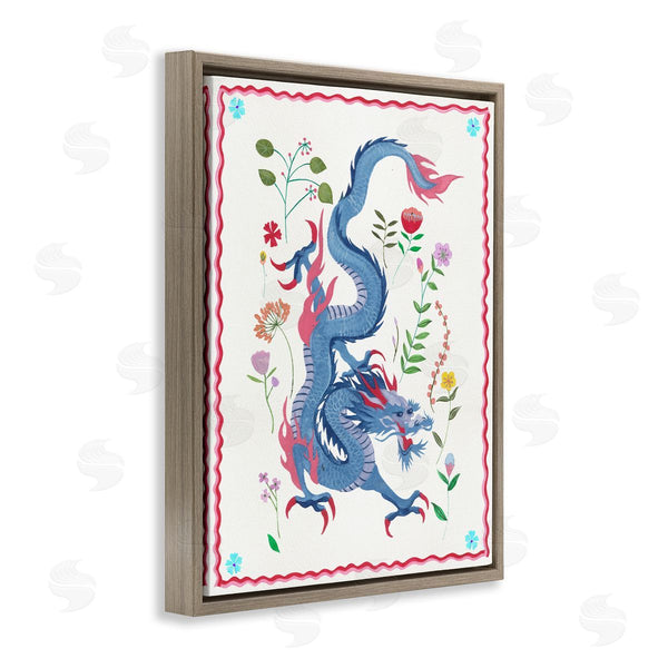 Stupell Industries Melissa Wang | Cultural Dragon & Plants