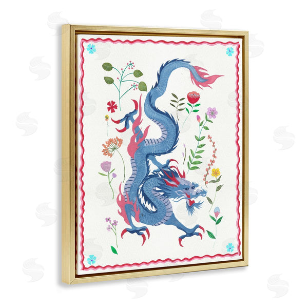 Stupell Industries Melissa Wang | Cultural Dragon & Plants