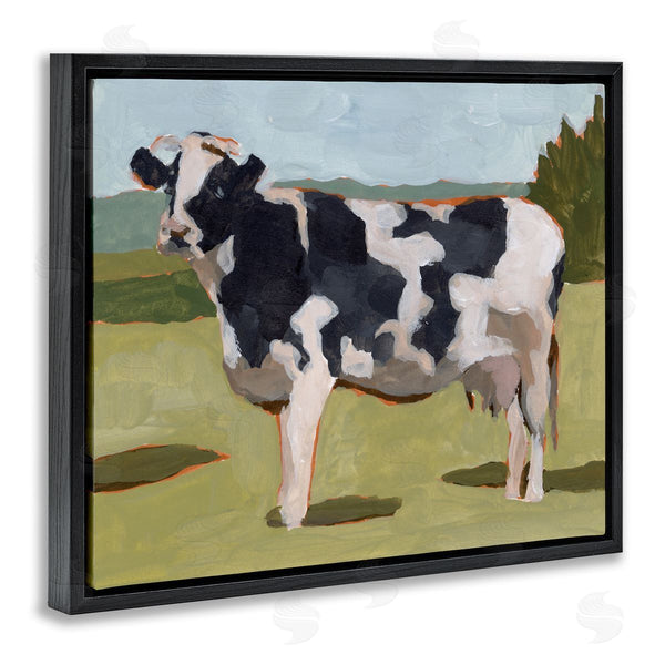 Stupell Industries Melissa Wang | Dairy Farm Cow Grazing Country Cattle Traditional Painting Wall Art