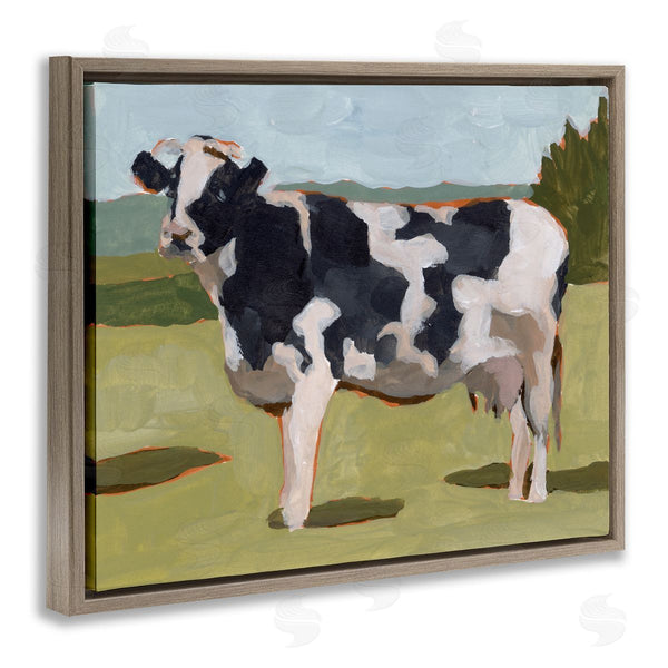 Stupell Industries Melissa Wang | Dairy Farm Cow Grazing Country Cattle Traditional Painting Wall Art