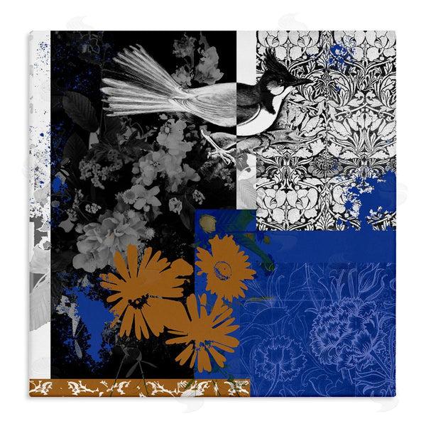 stupell industries Melissa Wang | Damask Patterned Jay Bird Collage Wall Art