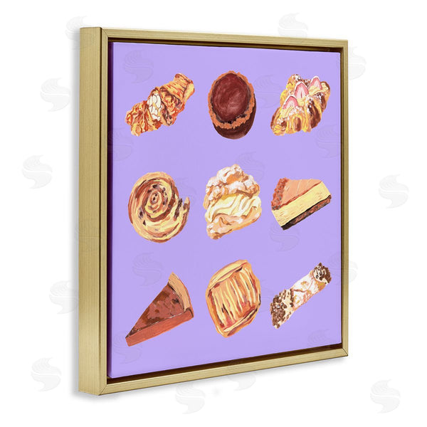 Stupell Industries Melissa Wang | Delicious Pastries On Purple Wall Art