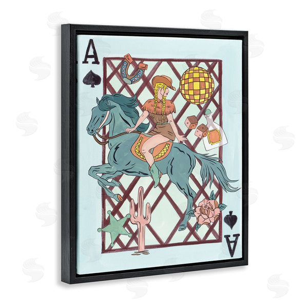 Stupell Industries Melissa Wang | Disco Cowgirl Ace Card