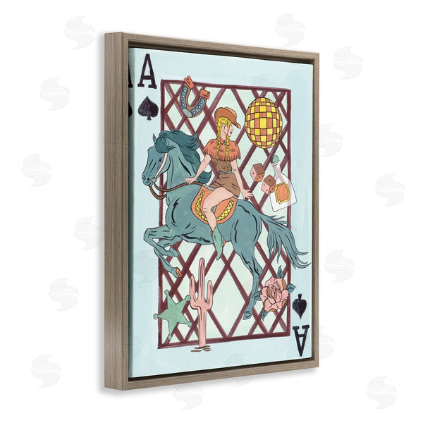 Stupell Industries Melissa Wang | Disco Cowgirl Ace Card