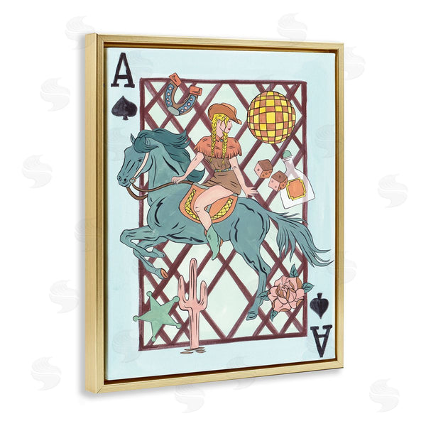 Stupell Industries Melissa Wang | Disco Cowgirl Ace Card