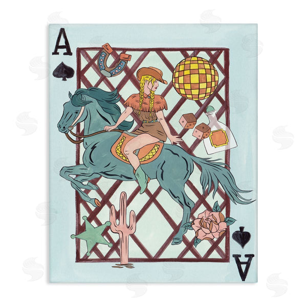 stupell industries Melissa Wang | Disco Cowgirl Ace Card