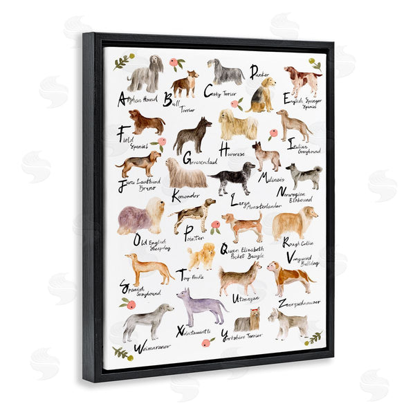 Stupell Industries Melissa Wang | Dog Alphabet With Floral Accents