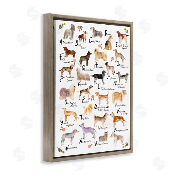 Stupell Industries Melissa Wang | Dog Alphabet With Floral Accents