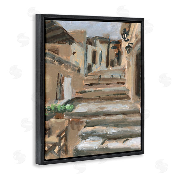 Stupell Industries Melissa Wang | Dusky Alleyway Stairs Soft Urban Architecture City Wall Art