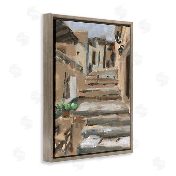 Stupell Industries Melissa Wang | Dusky Alleyway Stairs Soft Urban Architecture City Wall Art