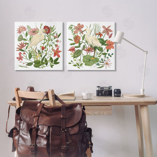 Stupell Industries Melissa Wang | Egrets Color Pop Flowers Wall Art