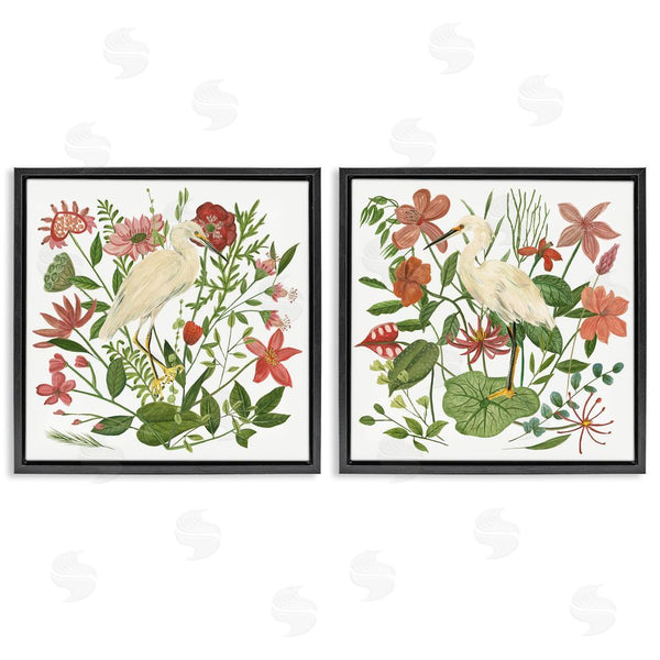 Stupell Industries Melissa Wang | Egrets Color Pop Flowers Wall Art
