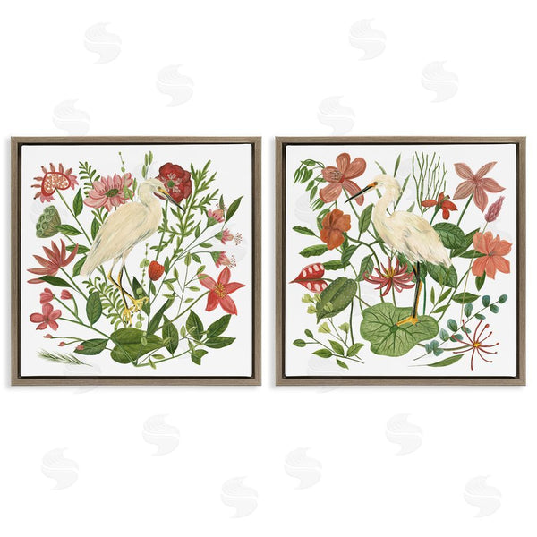Stupell Industries Melissa Wang | Egrets Color Pop Flowers Wall Art