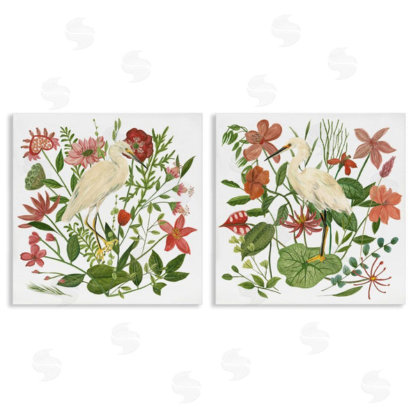 stupell industries Melissa Wang | Egrets Color Pop Flowers Wall Art