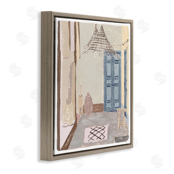 Stupell Industries Melissa Wang | European Lounge Interior Soft Coastal City Room Wall Art