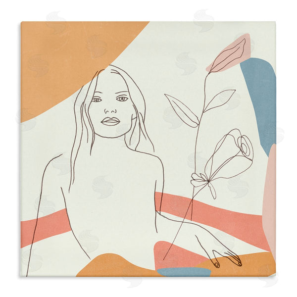 stupell industries Melissa Wang | Female Figure Study Blooming Floral Pastel Shapes