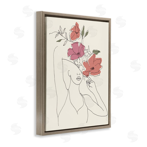 Stupell Industries Melissa Wang | Female Linework Blooming Floral Sketch