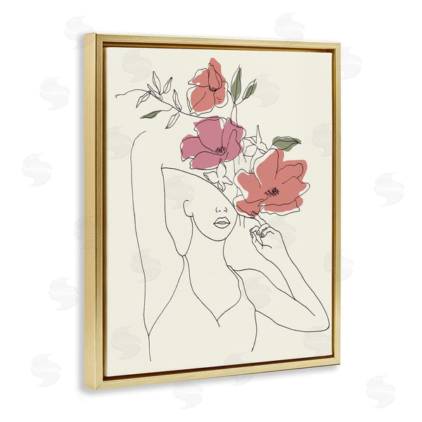 Stupell Industries Melissa Wang | Female Linework Blooming Floral Sketch