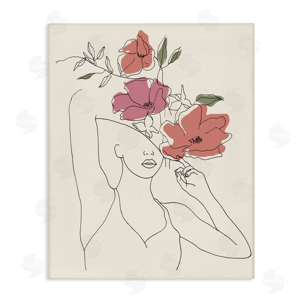 stupell industries Melissa Wang | Female Linework Blooming Floral Sketch