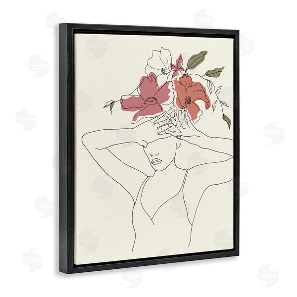 Stupell Industries Melissa Wang | Female Linework Tropical Flower Sketch