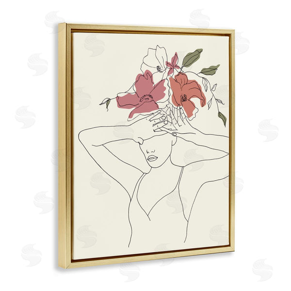 Stupell Industries Melissa Wang | Female Linework Tropical Flower Sketch