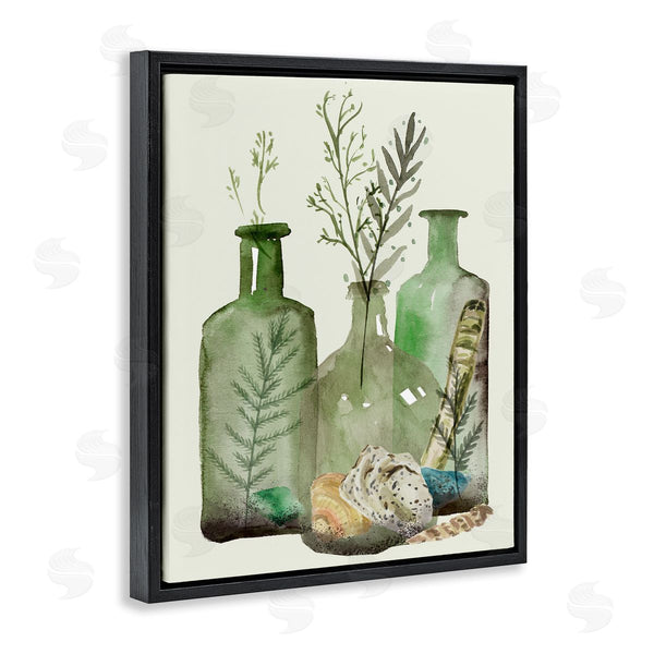 Stupell Industries Melissa Wang | Fern Plants Nautical Seashells Green Jug Still Life Wall Art