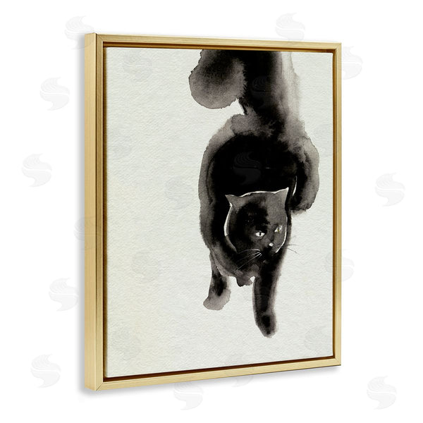 Stupell Industries Melissa Wang | Fierce Black Cat Wall Art