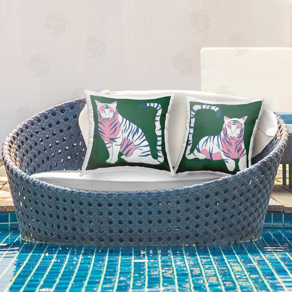 Stupell Industries Melissa Wang | Fierce Lounging Tigers Printed Throw Pillow Set
