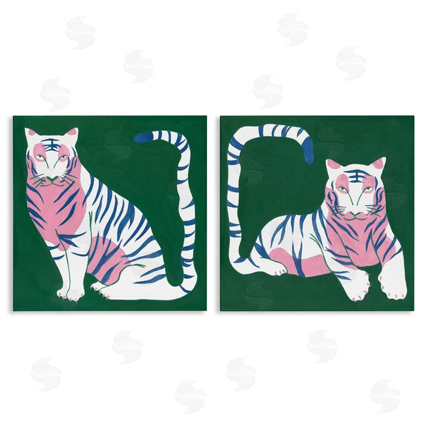 stupell industries Melissa Wang | Fierce Lounging Tigers