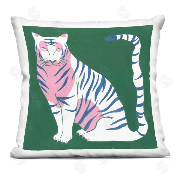 stupell industries Melissa Wang | Fierce Modern Tiger Printed Throw Pillow