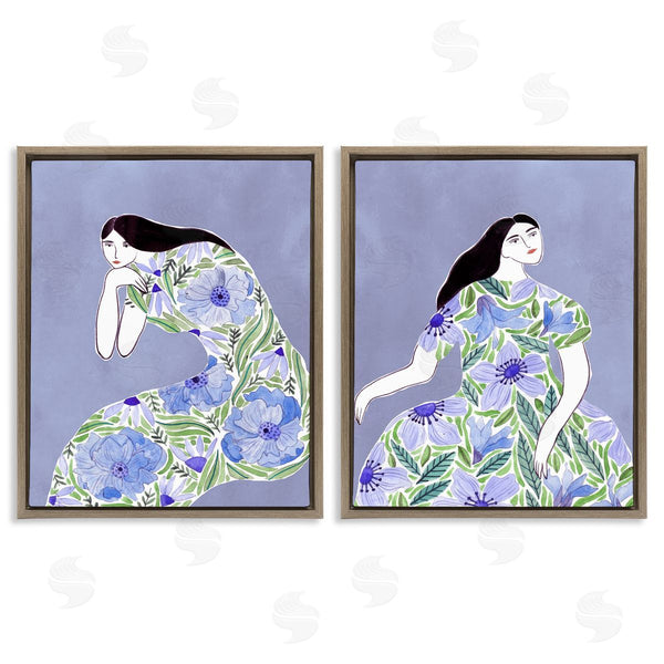 Stupell Industries Melissa Wang | Floral Women On Purple