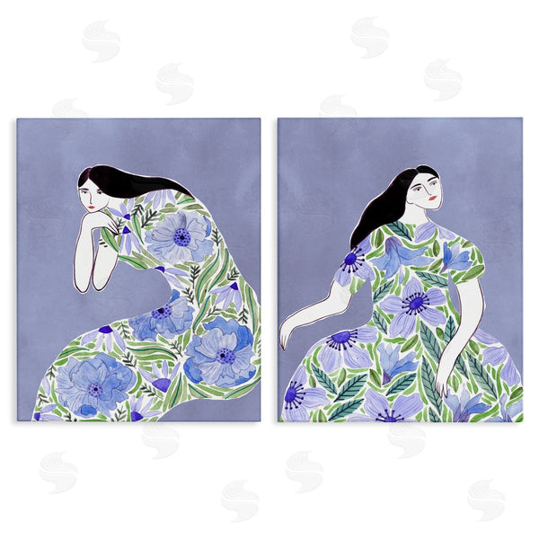 stupell industries Melissa Wang | Floral Women on Purple