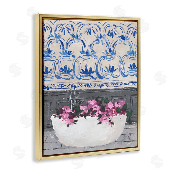 Stupell Industries Melissa Wang | Flowers In Bath Tub Interior