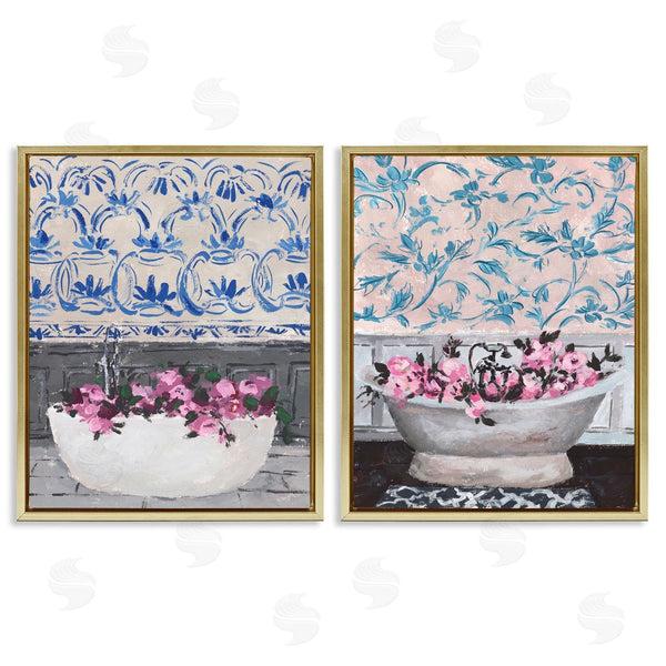 Stupell Industries Melissa Wang | Flowers In Bath Tub Interior Design
