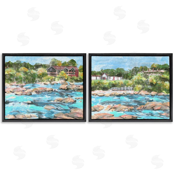 Stupell Industries Melissa Wang | Flowing River Rocks Wall Art