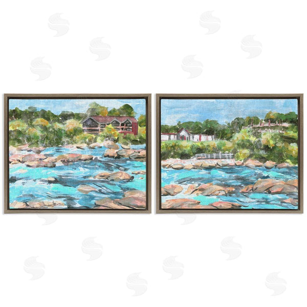 Stupell Industries Melissa Wang | Flowing River Rocks Wall Art