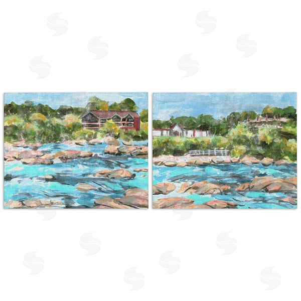stupell industries Melissa Wang | Flowing River Rocks Wall Art