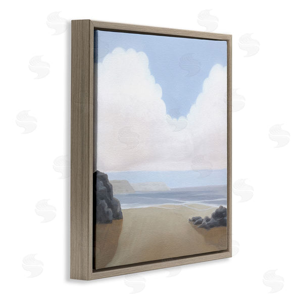 Stupell Industries Melissa Wang | Fluffy Clouds Over Beach