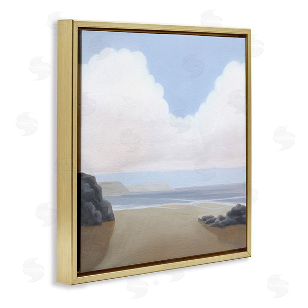 Stupell Industries Melissa Wang | Fluffy Clouds Over Beach