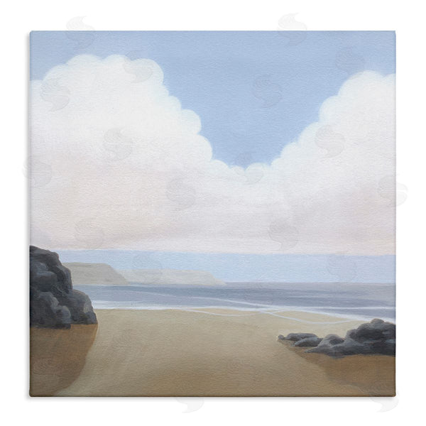 stupell industries Melissa Wang | Fluffy Clouds Over Beach