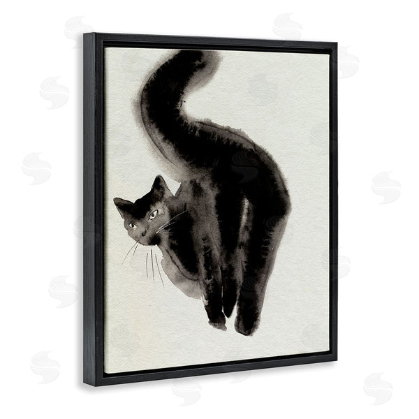 Stupell Industries Melissa Wang | Fun Black Cat Behind Wall Art