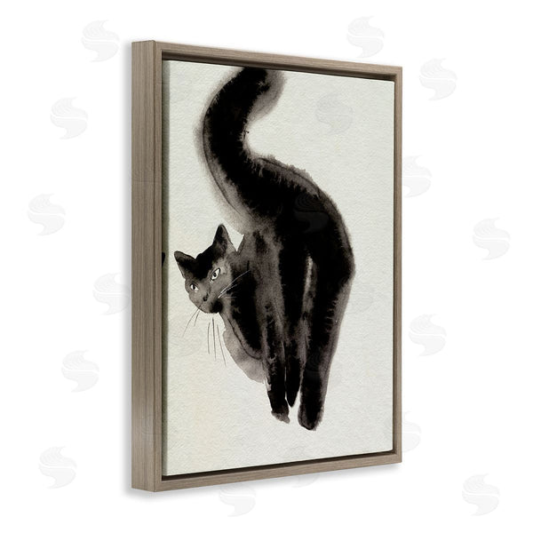 Stupell Industries Melissa Wang | Fun Black Cat Behind Wall Art
